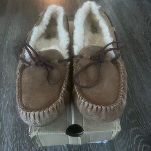 UGG Tan Suede Moccasin Slippers